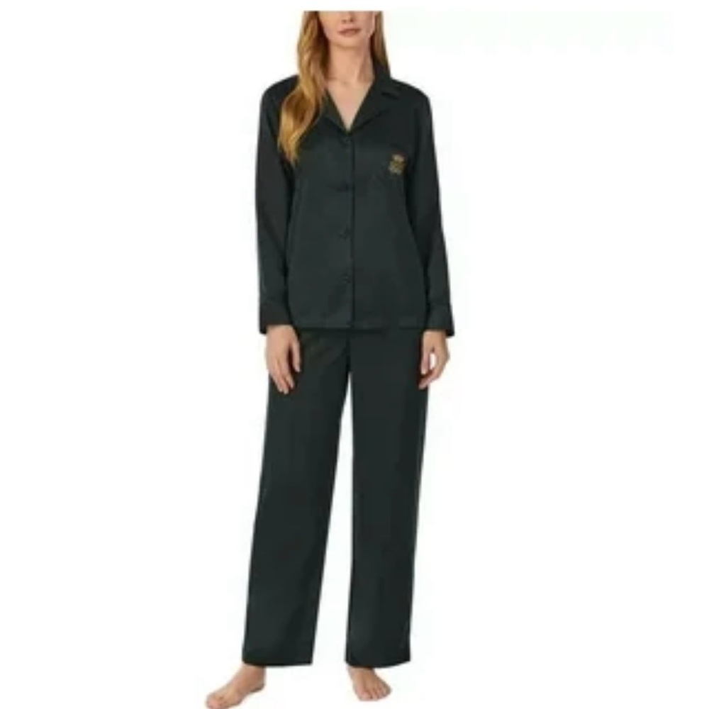 ralph lauren 2 pc satin pajamas set